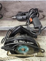 Black&Decker Circular Saw and Corded Drill