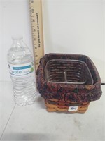 small longaberger basket with liner & protector