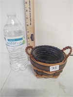 small longaberger basket, liner & protector