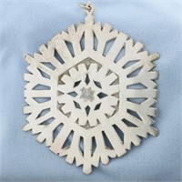 Large Snowflake Pendant in Sterling Silver