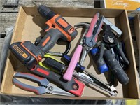Black & Decker drill with Battery, Screwdrivers,