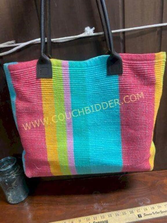 Dash & Albert Handwoven Bag Summer Colors