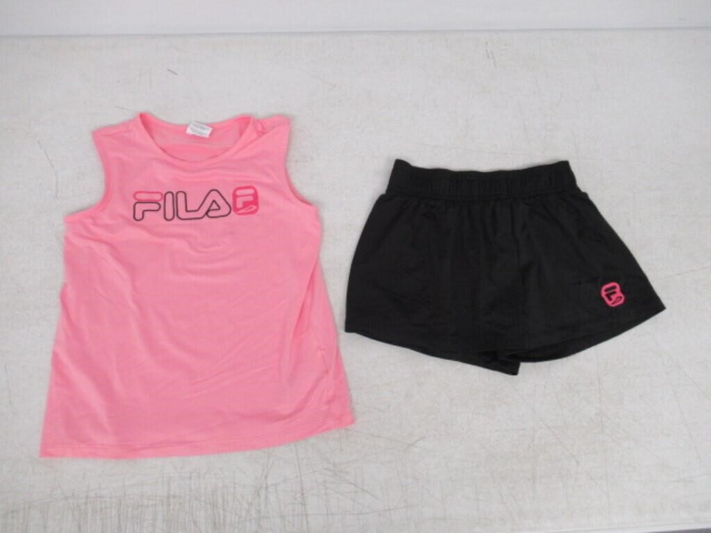 2-Pc Fila Girl's 8 Set, Tank Top and Skort, Pink