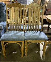 (G) 4 Vintage Dining Chairs 42 1/2” tall (bidding