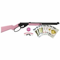 Daisy Pink Lever Action Carbine BB Gun shooting