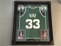 Larry Bird Framed Autographed Jersey