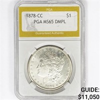 1878-CC Morgan Silver Dollar PGA MS65 DMPL