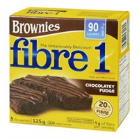Fibre 1 Chocolately Fudge Brownies-8 Bars in box.
