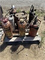 Sel of Antique Oil Buckets & Greese Containers