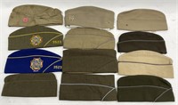 Lot Of 12 Vintage Military Garrison Caps