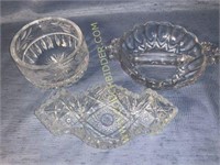 Beautiful cut crystal dishes and more
