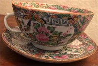 F - CHINESE PORCELAIN TEACUP & SAUCER (C38)