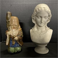 Ceramic Evangeline Statue, Oriental Style