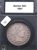 1897 BARBER HALF DOLLAR VF PQ