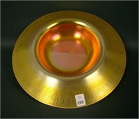 Steuben Gold Calcite Rolled Edge Console Bowl