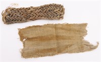 Two Antique Native American Weaving Samples