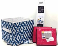 3-Bag Laundry Sorter, 2 Twins Sheet Sets