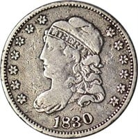 1830 CAPPED BUST HALF DIME - FINE, CLEANED