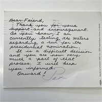 Pat Schroeder signed letter
