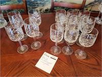 Pinwheel Crystal Wine Glasses