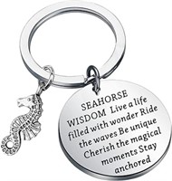 MAOFAED Seahorse Jewelry Seahorse Charm Keychain