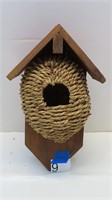 wicker style birdhouse
