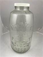 Large Glass Mason Jar 1858