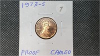 1973s CAM Proof Lincoln Head Cent lb7001