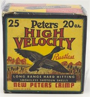 Collectors Box Of 25 Rds Of Peters 20 Ga