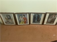 Picaso prints in frame. Other prints