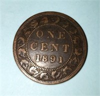 1891 CANADA COIN LARGE CENT