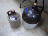 2 stoneware jugs AS IS