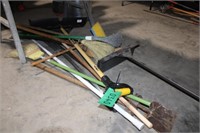 Brooms, Snow Rake, Sledge Hammer