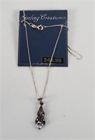 Sterling Gemstone Pendant & Chain