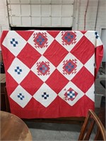 Red, White and Blue Quilt 66" x 83"