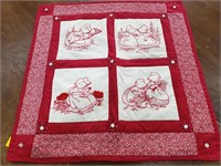Embroidered Baby Quilt 24" x 24"