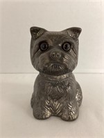 Metal Terrier Dog Coin Bank