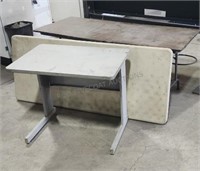 2 Folding Tables, 1 Computer Table