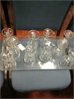 Tray with 10 glasses