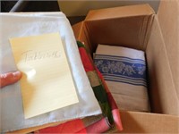 box of table cloths