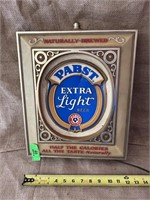 12"X16" Pabst Extra Light Lighted Beer Sign, didn'