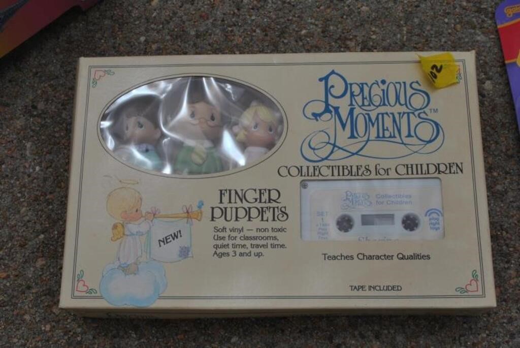 Precious Moments finger puppets with cassette