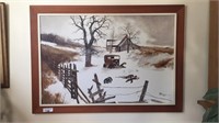 Signed Schilbeck Oil Painting Of Abandoned Farm