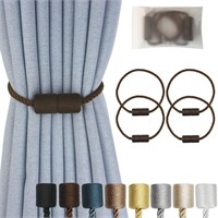 Magnetic Curtain Tiebacks 4 Pack Coffee Curtain Ro