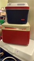 Lot of 3 rubbermaid and coleman coolers