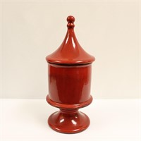 Footed Red Urn
