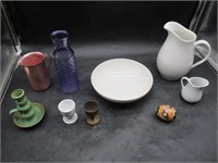 Pitchers, Vase, Candlestick, Painted Egg