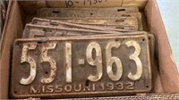 10 1930s License Plates