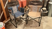 Two Magellan lawn fold up chairs with connected