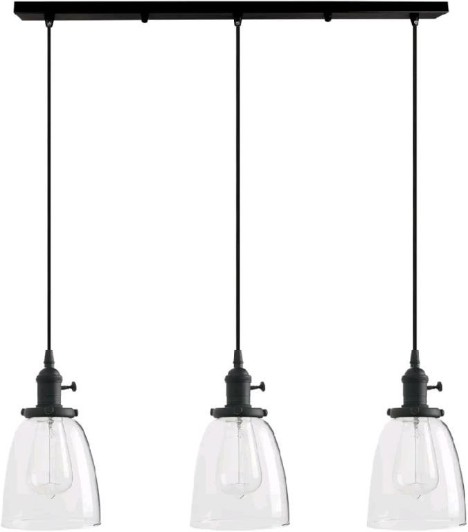 New PERMO Vintage Rustic Industrial 3-Lights Kitch